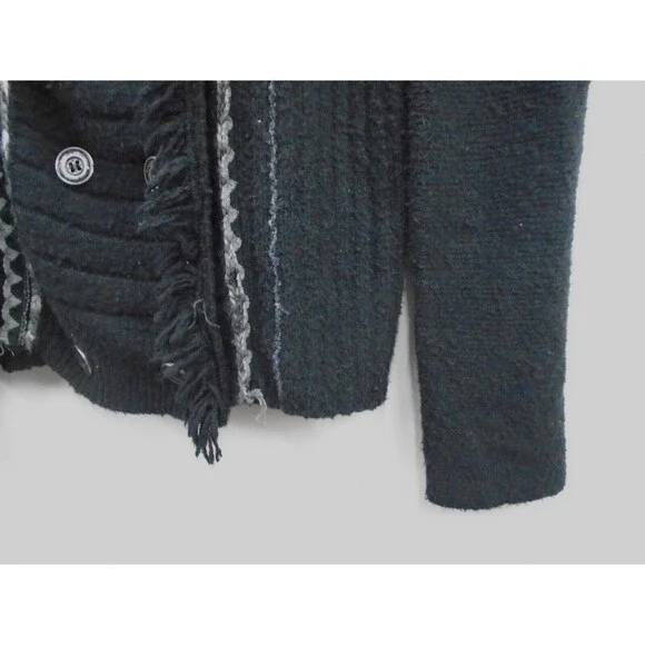 Free people Cozy Admiral's Jacket Sweater Womens Size M 19235217 Black - Picture 5 of 11